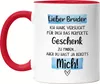 Bruder Geschenk Tasse Rot  Mit Spruch Geschwister Produktbild-Vorschau 1