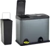 SVITA SVITA - Poubelle double - 26 litres - Gris - Acier Voir les images du produit 8