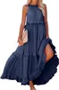 ASKSA Damen Langes Kleid Sommer Big Swing Strandkleid y Náhled obrázku produktu 2