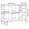 vidaXL Príborník čierny 102x32x73,5 cm materiál na báze Náhľad obrázku produktu 9