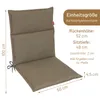 Herlag Gartenstuhlauflage Niedriglehner Bea 100x50x4,5cm Produktbild-Vorschau 3