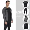 4 in 1 Kompressionsshirt Herren, Leggings Sport Laufhose Produktbild-Vorschau 2