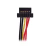 Close-up of a black connector with four wires (black, yellow, red, red) extending from it. Podgląd zdjęcia produktu
