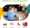 Trommel für Kinder rot/weiss – Holz, 20 cm, mit Sticks & Produktbild-Vorschau 3