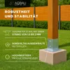 Aqbau® 4er Set Pfostenträger Aufschrauben, Aufschraubhülse Produktbild-Vorschau 9