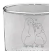 Mr. & Mrs. Panda Tumbler Glas Pinguin umarmen - Transparent Produktbild-Vorschau 4