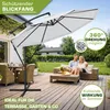 tillvex slunečník šedý Ø 350 cm závěsný zahradní slunečník Náhled obrázku produktu 6
