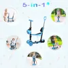 Asato Kinderscooter 5-in-1 mit LED-Rädern, Sitz und Produktbild-Vorschau 2