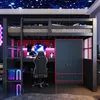 Lit superposé Merax, lit mezzanine 90 x 200 cm avec bureau, Voir les images du produit 2