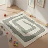 Kinderteppich Krokodil Design Creme Grün Hoch-Tief Effekt Produktbild-Vorschau 2