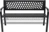 vidaXL Banc de jardin 118 cm acier noir Voir les images du produit 1