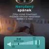A young girl sleeps in bed while a fan is shown operating silently. Náhled obrázku produktu