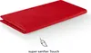 A red bed sheet folded and placed on a white background. Produktbild-Vorschau