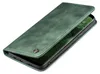 A green flip cover phone case is shown on a white background. Produktbild-Vorschau