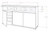 Große Kommode Fernsehschrank LUNA 3D Kaschmir/Kaschmir Produktbild-Vorschau 4