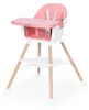 Chaise haute 2-en-1 rose pour enfants ECOTOYS Voir les images du produit 6