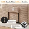 COMHOMA Ecksofa mit Schlaffunktion, 228cm Corduroy Produktbild-Vorschau 4