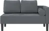 vidaXL Chaiselongue mit Kissen Dunkelgrau Samt Produktbild-Vorschau 3