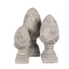 Three decorative artichoke-shaped figures of varying sizes stand on a white background. Produktbild-Vorschau