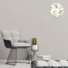 Wanduhr aus Glas Rund fi 30 Garten Blumenstrauß Quarz Deko Produktbild-Vorschau 2