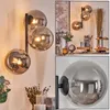 Isorella Wandlampe aus Metall/Glas in Schwarz/Rauch Produktbild-Vorschau 1