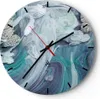 Wanduhr - Rund - Glasuhr - Abstraktion dreidimensional blau Produktbild-Vorschau 1