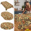 Tischdecke 140x140cm Rechteckig Braun abwaschbar Baumwolloptik Herbstlaub Braun, Ansicht 2 Produktbild-Vorschau