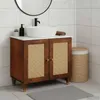vidaXL Armoire sous lavabo brun 62 x 33 x 58 cm Bois Voir les images du produit 1