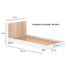 BETT LOFT mit Lattenrost/ Bett 90x190 - Weiß & gebleichte Produktbild-Vorschau 3