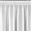 A close-up view of white sheer curtains hanging. Produktbild-Vorschau