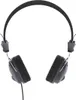 A pair of black over-ear headphones with a black headband, shown against a white background. Produktbild-Vorschau