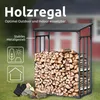 DELUKE® Kaminholzregal Außen mit Dach ELOS - 130x70x185cm | Produktbild-Vorschau 3