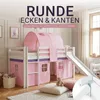 Homestyle4u Hochbett 90x200 mit Rutsche Lattenrost Vorhang Produktbild-Vorschau 16