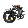 A black folding electric bicycle is shown against a white background. Produktbild-Vorschau