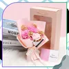 Set regalo con un bouquet di profumati fiori di sapone rosa Anteprima dell’immagine prodotto 6