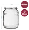 Pots de conservation 720ml TWIST 82 (24 pièces) Voir les images du produit 2