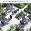 COSTWAY Polyrattan tuinmeubelset, loungeset voor buiten, Productafbeelding-voorbeeld 8