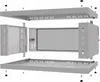 Skriňa RACK 19" 4U 350mm Serverová Závesná sklenená dvere Náhľad obrázku produktu 6