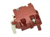 A close-up studio shot of a red electrical switch component against a white background. Náhľad obrázku produktu