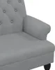 vidaXL Panca con schienale grigio chiaro 120x62x75,5 cm Anteprima dell’immagine prodotto 6