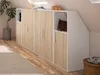 Schräger 6-türiger Kleiderschrank mit 2 Nischen - Weiß und Produktbild-Vorschau 5