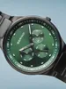 Close-up of a Bering watch with a green dial. Anteprima dell’immagine prodotto