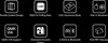 A grid of icons with text descriptions highlighting product features. Produktbild-Vorschau