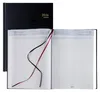 An open black diary for the year 2026, showing a daily planner layout with two ribbon bookmarks. Anteprima dell’immagine prodotto