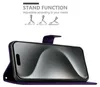 A flip case for a smartphone is shown in an open position, displaying its stand function with three different angles. Náhled obrázku produktu