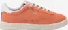A single orange sneaker shown from the side on a white background.