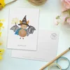 Mr. & Mrs. Panda Postkarte Fledermaus Zauberer - Weiß - Produktbild-Vorschau 3