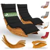 CASARIA® Set 2x Lettino Prendisole in Legno con Cuscino Anteprima dell’immagine prodotto 1