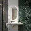 HOKO LED Specchio ovale con cornice in metallo 60x100 cm Anteprima dell’immagine prodotto 13