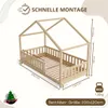 Crazy Pine Hausbett 120x200 cm – Kinderbett aus Naturholz – Produktbild-Vorschau 2
